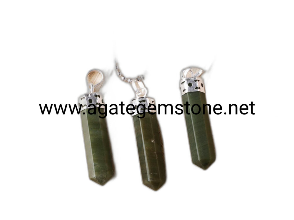 Green Jade Pencil Pendant