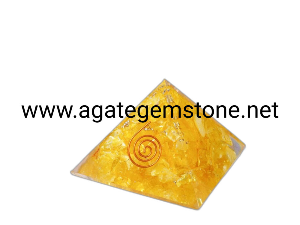 Yellow Citrine Orgone Pyramid