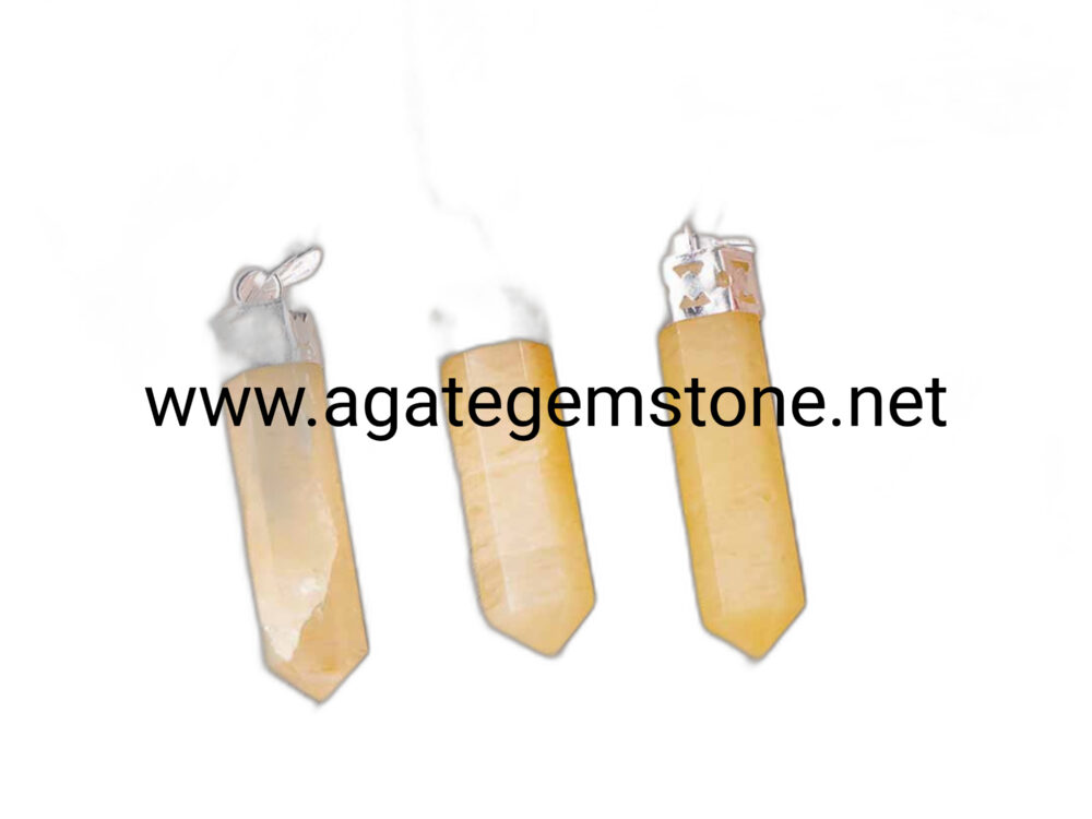 Golden Quartz Pencil Pendant