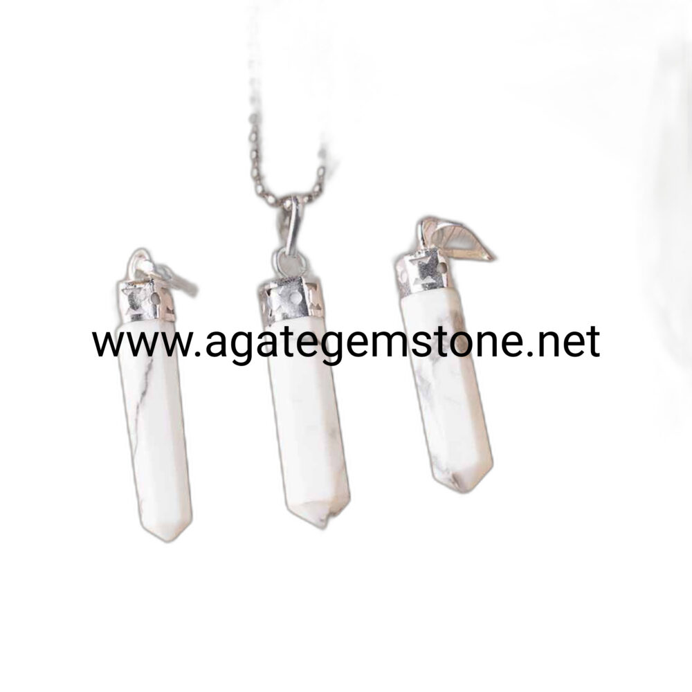 Howlite Pencil Pendant