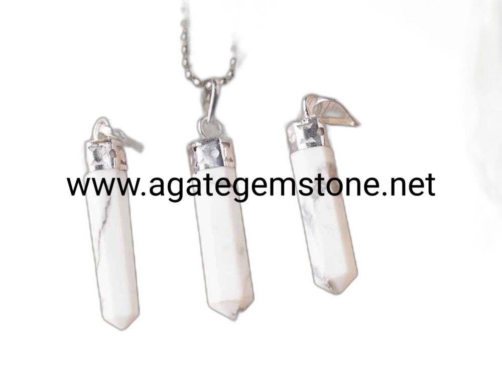 Howlite Pencil Pendant