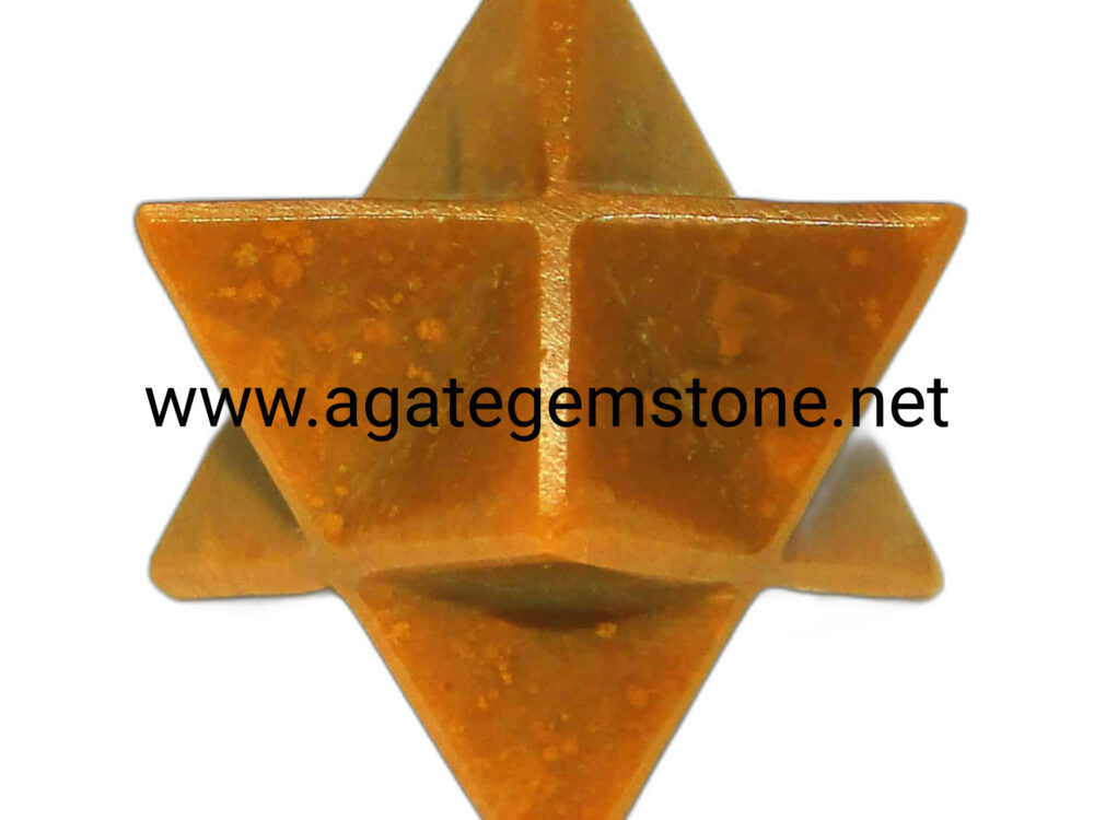 Yellow Jasper Merkaba Star