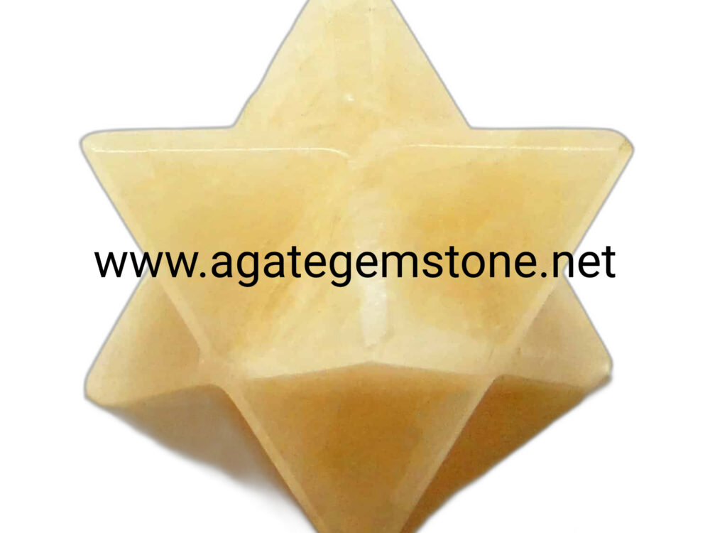 Peach Moonstone Merkaba Star