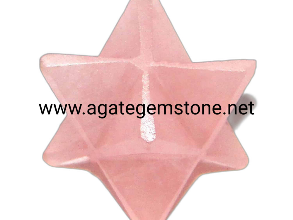 Rose Quartz Merkaba Star