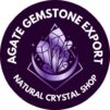Agate gemstone export logo for crystal jewelry and healing stones store